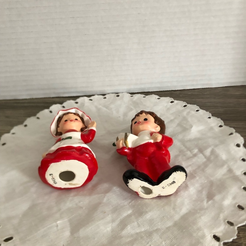 Vtg Inarco Japan Girl and Boy Christmas Figures - Picture 4 of 10